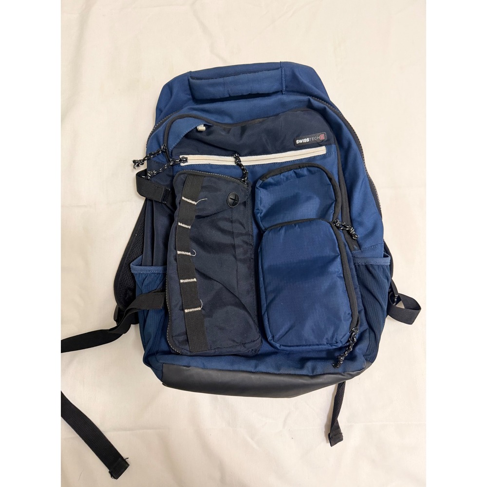 SwissTech Blue Navy Multi Pocket Laptop Backpack Outdoor School Travel Bag
